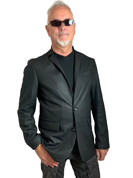 Ledersakko DEAN Olivenleder schwarz nachhaltig gegerbt - Olivenlederjacke kaufen