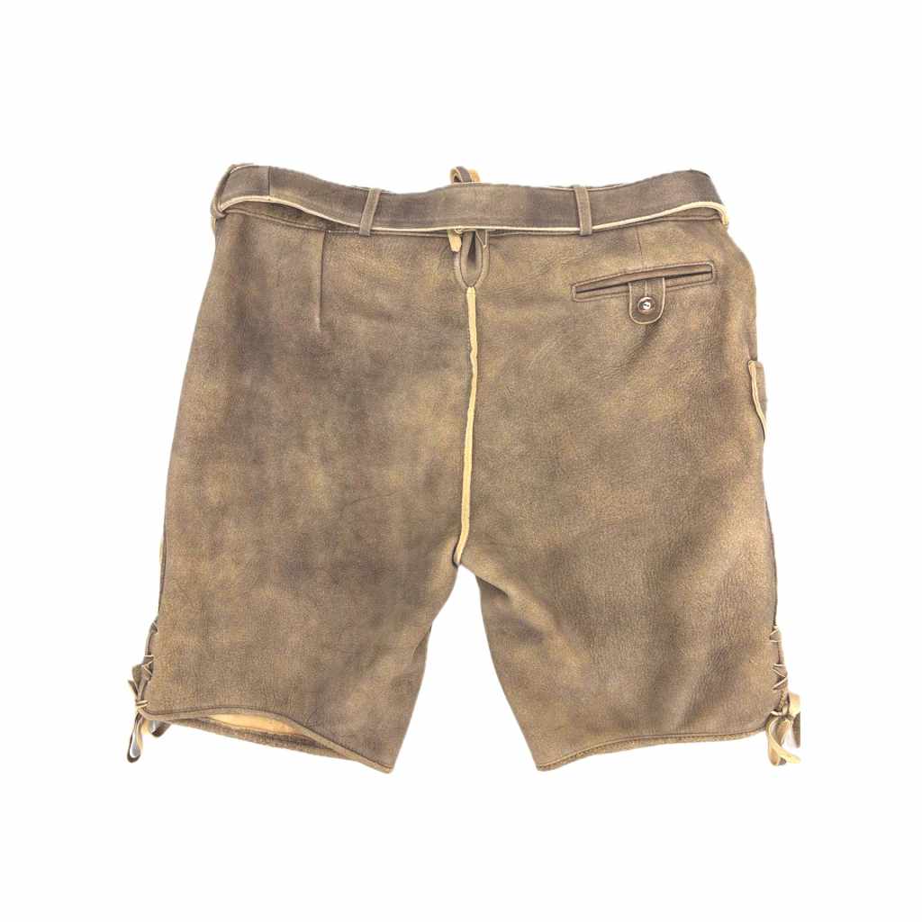Herren Trachtenhose ALOIS Hirschvelours SAND Hinterteil 02