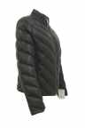 Damen Ledersteppjacke 10749 Lammnappa schwarz mit Model Ausschnitt 02