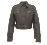 Damen Lederjacke 10802 Lammnappa SOFT dunkelbraun Vorderseite