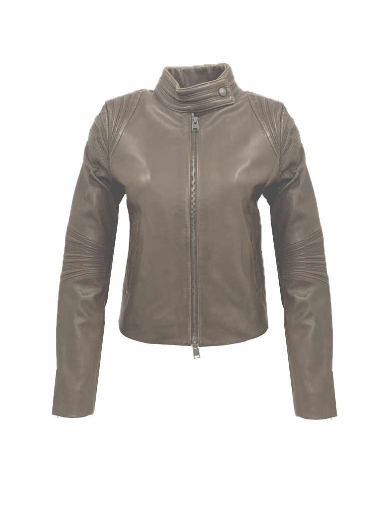 Damen Lederjacke 10803 Lammnappa dunkelbraun 00 - Lederbekleidungsversand