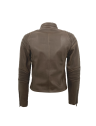 Damen Lederjacke dunkelbraun - Modell 10803 Lammnappa - Rückenansicht