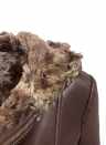 Damen Lederjacke CECILIA Lammnappa cognac Größe 38 07 Webpelz - Lederbekleidungsversand