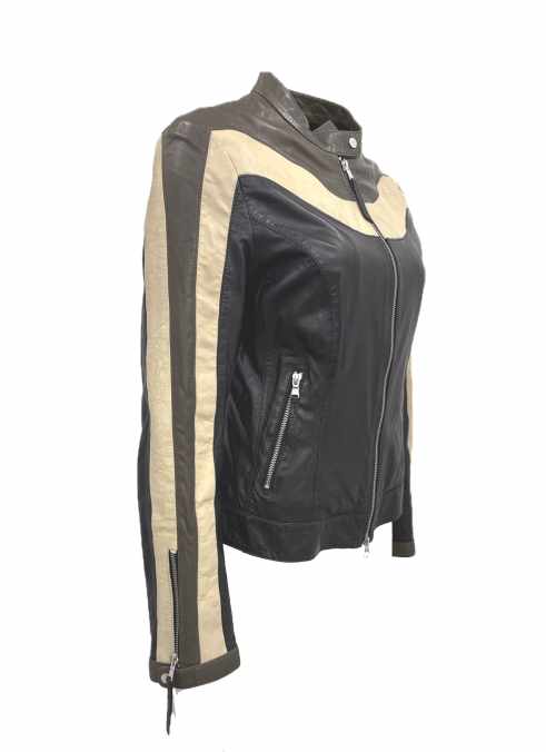 Damen Lederjacke PARIS LAMMNAPPA 10901 Größe 38 03 Seitenansicht - Lederbekleidungsversand