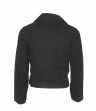 Damen Lederjacke ANNA Bikerstil Ziegenvelours schwarz ungefüttert 02