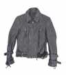 Damen Lederbikerjacke Lammnappa Schwarz - Modell Stella - Vorderteil ohne Einsatz