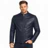 Herren Lederjacke Lammnappa Blau - Modell MARK