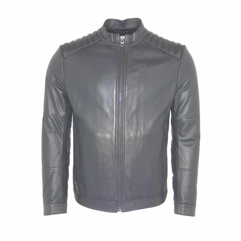 Herren Lederjacke MARK LAMMNAPPA NAVY Vorderseite