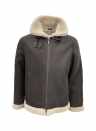 Herren Lammfelljacke FREDO Lammfell CURLY dunkelbraun 251121 01 - Lederbekleidungsversand