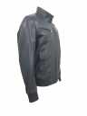 Herren Lederblouson ARON Lammnappa DUNKELBLAU mit Strickbündchen und Strickbund 05