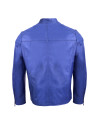 Herren Lederjacke J536 Lammnappa BLAU Rückseite