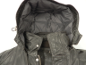 Abnehmbare Kapuze mit Tunnelzug am Lederparka – flexible Passform und elegantes Design
