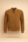 Lederblouson PHIL Ziegenvelours cognac 251121 00 - Lederbekleidungsversand