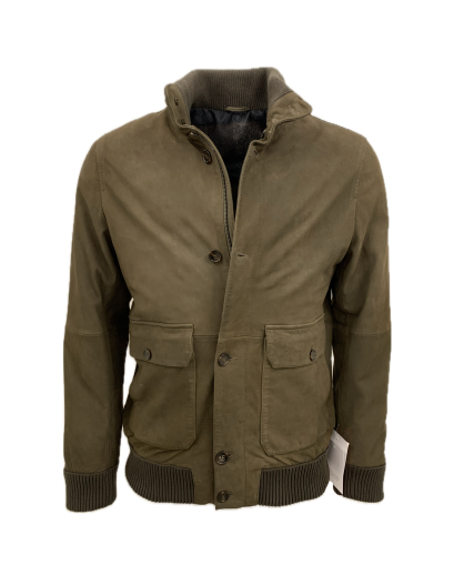 Herren Lederjacke Ziegennubuk schlamm kaufen - Modell RAY