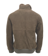 Herren Lederblouson TOBI Ziegenvelours dunkelbraun Rückseite
