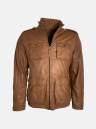 Lederjacke DAVID Lammnappa orangebraun