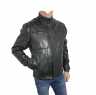 Herren Lederjacke MICK Neuseelandnappa SCHWARZ mit Model