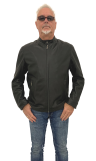 Lederjacke DARIUS Olivenleder schwarz - Lederbekleidungsversand