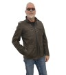 Herren Lederjacke DED Olivenleder dunkelbraun 12 - Lederbekleidungsversand