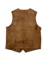 Herren Lederweste W522 Lammnappa Antik cognac 02 50 - Lederbekleidungsversand