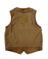 Herren Lederweste W522 Lammnappa Antik cognac 04 50 - Lederbekleidungsversand
