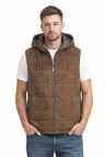 Herren Lederweste Ziegenvelours Dunkelbraun - Modell CLARK